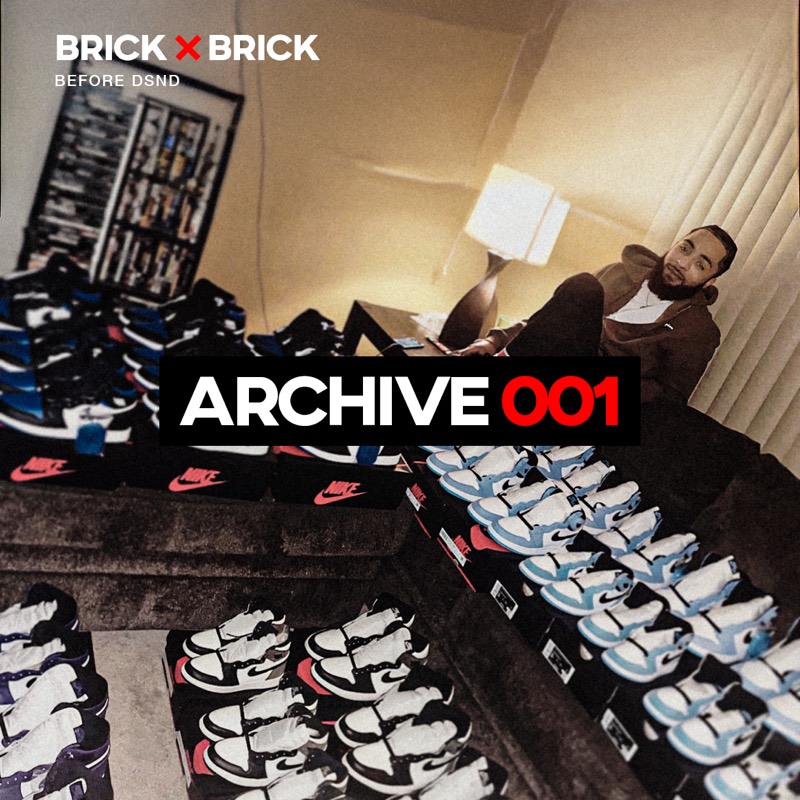 Archive 001, before the shop: Denzel with his pairs laid out in his basement.
